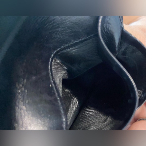 Celine Vintage Black Wallet! Gold flap hardware.RARE - Picture 5 of 7